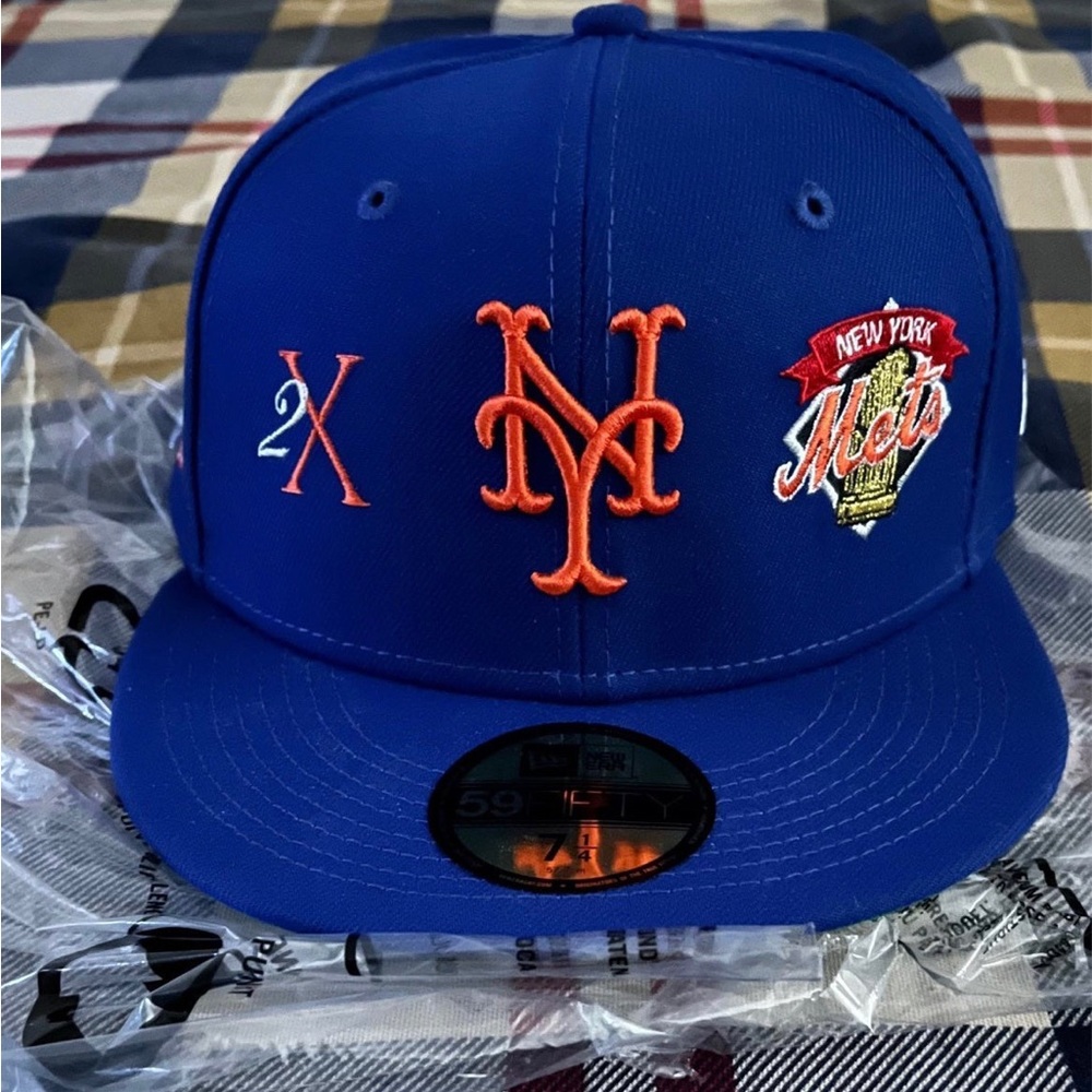 7 1/4 NY Mets World Series fitted(green underbrim)